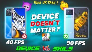 Device Matter Or Skills ? | Does FPS Matter In Bgmi/Pubg | 90 Fps Vs 60 Fps Vs 40 Fps