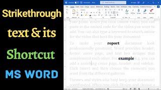 How to Strike-through text in Word and its keyboard shortcut [2021]
