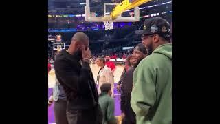 LeBron, CP3 and Melo Talking After Bronny’s Game At Staples  #Shorts