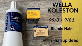 WELLA KOLESTON PERFECT - Shades 99/0 + 9/81 root coverage for blondes