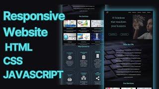 Responsive Website with HTML CSS JS | IT Company | Part V