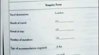 Enquiry FORM  listening TEST with answers