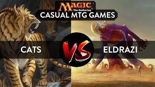 CASUAL MTG GAMEPLAY: Cats deck vs Eldrazi deck (Finals)