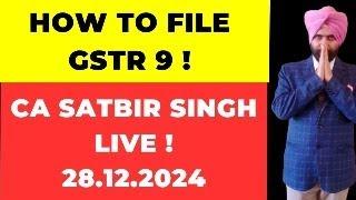 How to File GSTR 9 I Live Annual GST Return ! Income Tax and GST