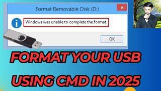 Fix "Windows Can't Format USB" | 100% Working Method|format usb