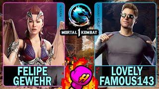 MK1 Felipe Gewehr (NITARA) VS Lovely Famous143 (JOHNNY CAGE)Mortal Kombat 14K 60ᶠᵖˢ