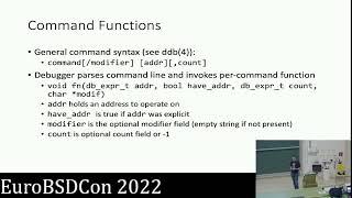 Writing Custom Command in FreeBSD's DDB Kernel Debugger - John Baldwin - EuroBSDcon 2022