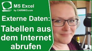 Indra Kohl Live - Tabellen aus dem Web abrufen - externe Daten in Excel nutzen - carinko.com