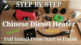 Ebay Chinese Diesel Heater -  FULL DIESEL HEATER INSTALLATION from start to finish