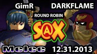 S@X Weekly - Darkflame (Captain Falcon) Vs. VGBC | GimR (Marth) SSBM Round Robin - Melee