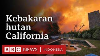 Kebakaran hutan California: Ratusan rumah terbakar habis, ribuan orang dievakuasi