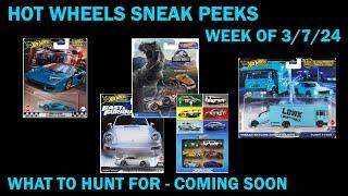 HOT WHEELS 2024 SNEAK PEEKS FOR THE WEEK OF 3/7/24 BOULEVARD TEAM TRANSPORT AND TONS MORE