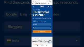 Free keywords research tools for bloggers in 2023 #shorts