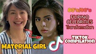 FILIPINO 90'S CELEBRITIES | MATERIAL GIRL - MADONNA | BEFORE AND AFTER | TIKTOK COMPILATION 