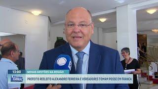 Posse dos prefeitos: reeleito, Alexandre Ferreira (MDB) e vereadores tomam posse em Franca