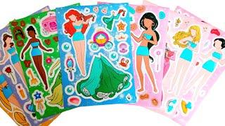 Disney Princess Make a Face Sticker! DIY Sticker Activity with Ariel, Cinderella #disneyprincess