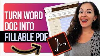 Make An Existing Word Document Into a Fillable PDF Form | Step by Step