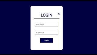 Popup login form with  HTML CSS and JAVASCRIPT