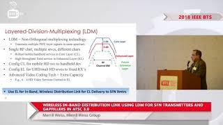 Merrill Weiss. Wireless In Band Distribution Link using LDM for SFN Transmitters