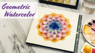 Paint a Geometric Circle Pattern in Watercolor and Gold!