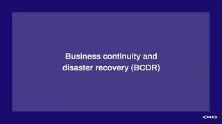 Business continuity and disaster recovery (BCDR) - Cyberiom