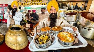 24 Hours Open Desi Punjabi Dhaba | Highway Dhaba Food | Punjabi Thali | Indian Street Food