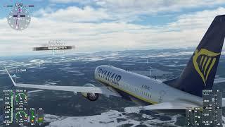 Microsoft Flight Simulator Xbox series s Boeing 737MAX Glasgow to Edinburgh, Frosty weather.Ryanair