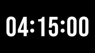 4 Hour 15 Minute Timer With Alarm - 255 Minute Countdown Timer