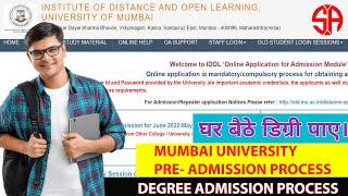 How To Complete Graduation After Gap| Mumbai University | IDOL Admission Process | Distance Learning