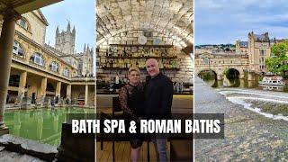 Things to do in BATH ENGLAND: Thermae Spa, Abbey, First Dates restaurant, Roman Baths: Travel Vlog