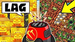 i tried to CRASH my opponent with the LAGGIEST STRATEGY! BANANZA LATEGAME! (Bloons TD Battles)