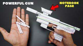 Powerful Notebook Paper Gun That Shoots Paper Bullets | Paper Gun | How to Make a Paper Gun