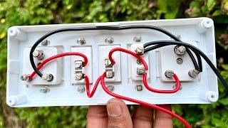 Switch board wiring | Multi sockets board connection |