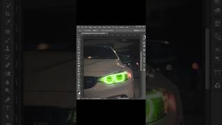 Very Easy Way To Change Car HeadLight Color In Photoshop | Photoshop tutorial #shorts #shortvideo