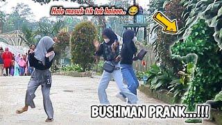 EKSPRESI BIKIN NGAKAK KENA PRANK MANUSIA POHON !! BUSHMAN PRANK