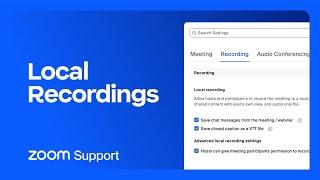 Enabling and starting local recordings