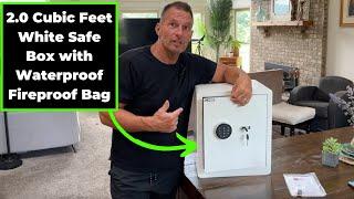 2 0 Cubic Feet White Safe Box with Waterproof Fireproof Bag Review