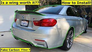 How to install a trunk spoiler: BMW M4!