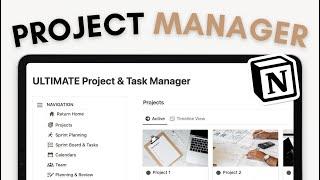 ULTIMATE Project & Task Manager | + sprints, team calendar, Slack automation | Notion Template Tour