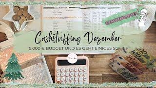 Cashstuffing Dezember Vlogmas Tag 75.000 € Budget und es geht einiges Schritt  Gewinnspiel