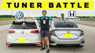 Honda Civic 1.5t CVT vs VW Golf TSI Auto battle! Drag and Roll Race!