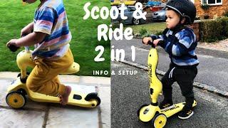 Kids scoot and ride highwaykick 1 (2in1) scooter for ages 1-5 years (Sit & Stand) Easy Adjust