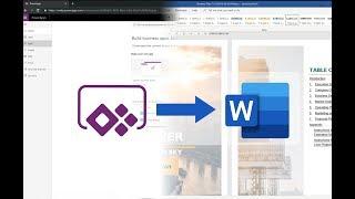 Model Driven Apps Word Export