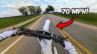 Racing my Dirt Bike on the STREET?! 