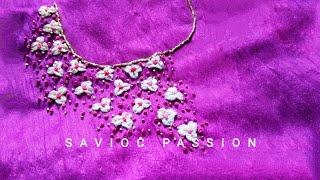 Shoulder Design // Neck Design //Hand Embroidery // Tutorial //  Easy to Learn