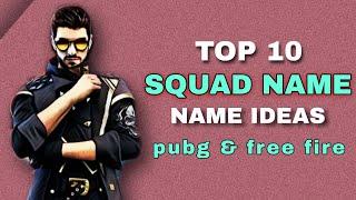 Top 10 Pubg Names  2021 | Best Pubg Squad Names Ideas and Stylish Squad Names 