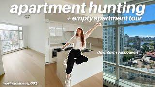 APARTMENT HUNTING + EMPTY APARTMENT TOUR!! | moving to vancouver vlog