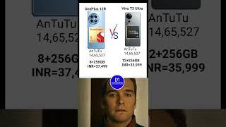 OnePlus 12R 5G Vs Vivo T3 Ultra 5G Specs.....#shorts #fun