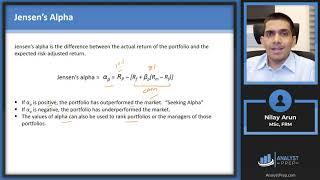 Sharpe Ratio, Treynor Ratio and Jensen's Alpha (Calculations for CFA® and FRM® Exams)