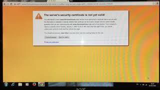 how to fix "server's security certificate is not yet valid" SSL error | Network connection | Solved